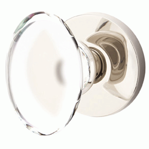 ##Antique Hardware## Crystal Hampton Door Knob Set With Disk Rosette (Several Finish Options)