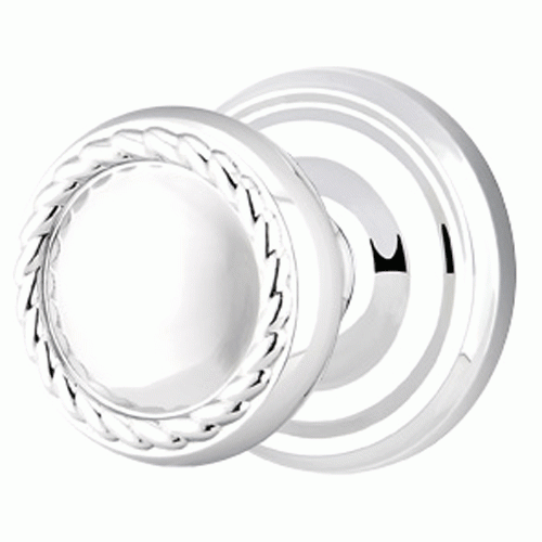 ##Antique Hardware## Solid Brass Rope Door Knob Set With Regular Rosette (Several Finish Options)