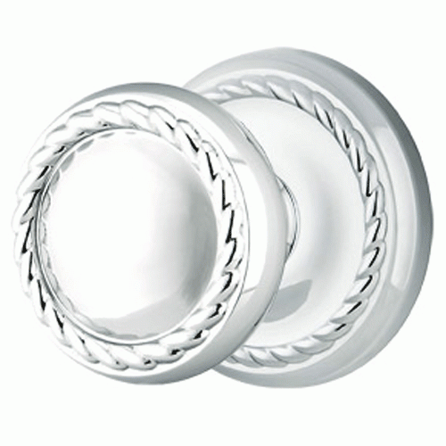 ##Antique Hardware## Solid Brass Rope Door Knob Set With Rope Rosette (Several Finish Options)