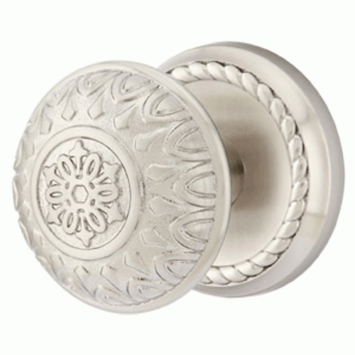 ##Antique Hardware## Solid Brass Lancaster Door Knob Set With Rope Rosette (Several Finish Options)