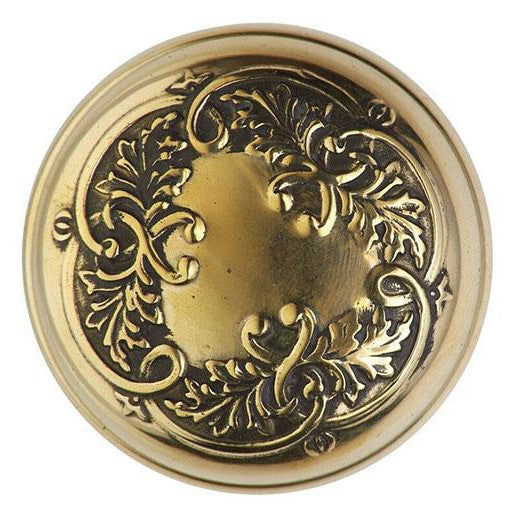 ##Antique Hardware## Feather Rosette Door Set with Floral Leaf Door Knobs (Several Finishes Available)