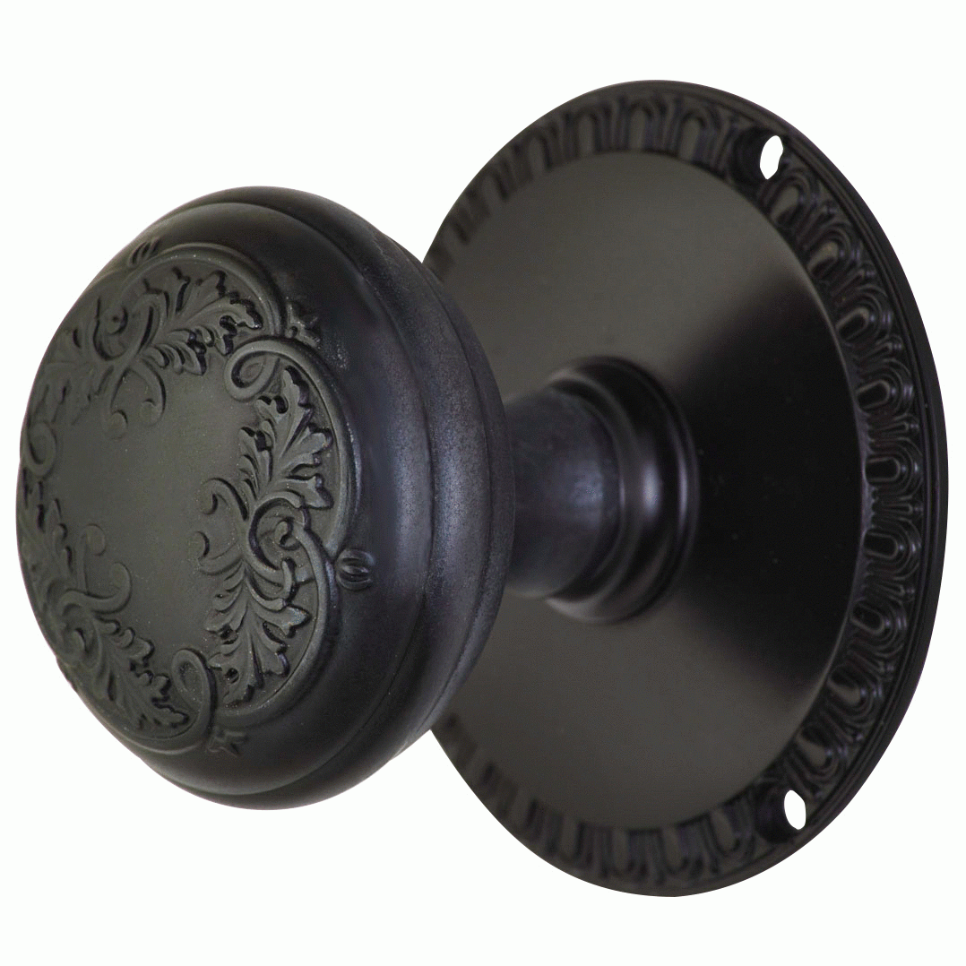 ##Antique Hardware## Egg & Dart Rosette Door Set with Egg & Dart Door Knobs (Several Finishes Available)