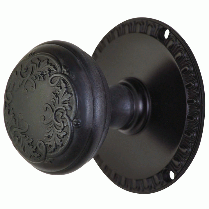 ##Antique Hardware## Egg & Dart Rosette Door Set with Egg & Dart Door Knobs (Several Finishes Available)