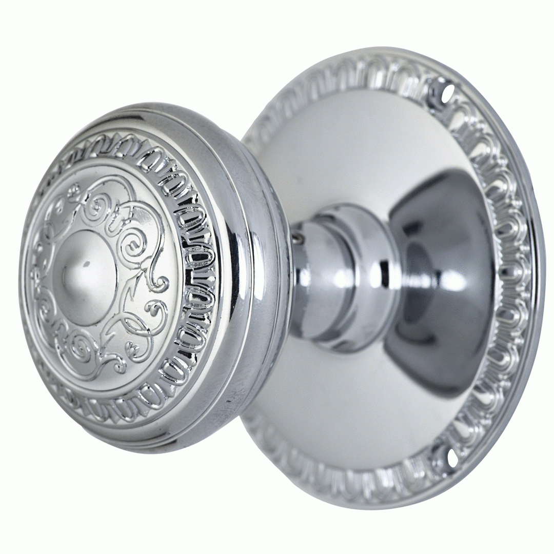 ##Antique Hardware## Egg & Dart Rosette Door Set with Egg & Dart Door Knobs (Several Finishes Available)