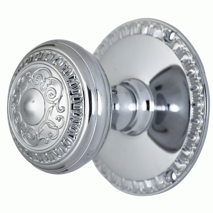 ##Antique Hardware## Egg & Dart Rosette Door Set with Egg & Dart Door Knobs (Several Finishes Available)