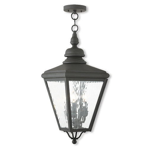 ##Antique Hardware## 3 Light Black Outdoor Lantern