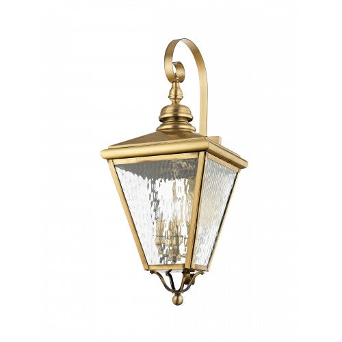 Antique Hardware 4 Light Antique Brass Outdoor Wall Lantern Lantern