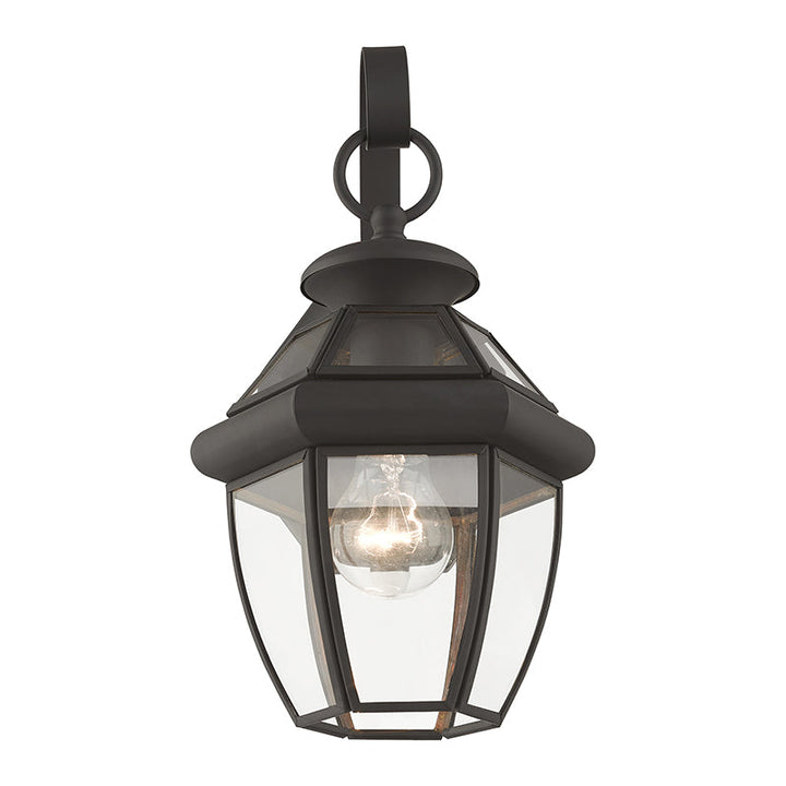##Antique Hardware## 1 Light Bronze Outdoor Wall Lantern