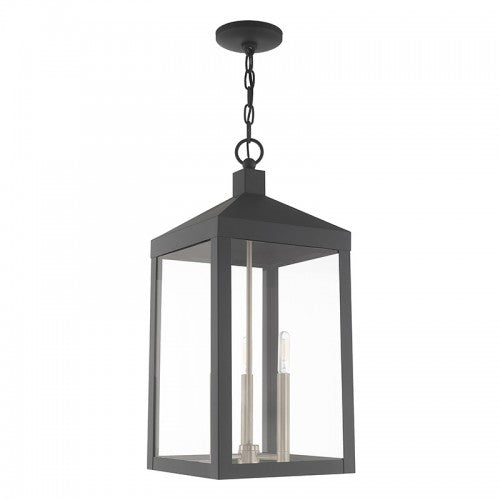 Antique Hardware 3 Light Scandinavian Gray Outdoor Pendant Lantern Lantern