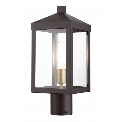 ##Antique Hardware## 1 Light Bronze Outdoor Post Top Lantern