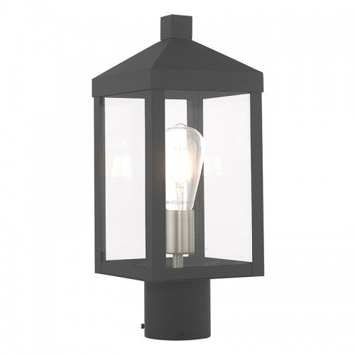 Antique Hardware 1 Light Scandinavian Gray Outdoor Post Top Lantern Post