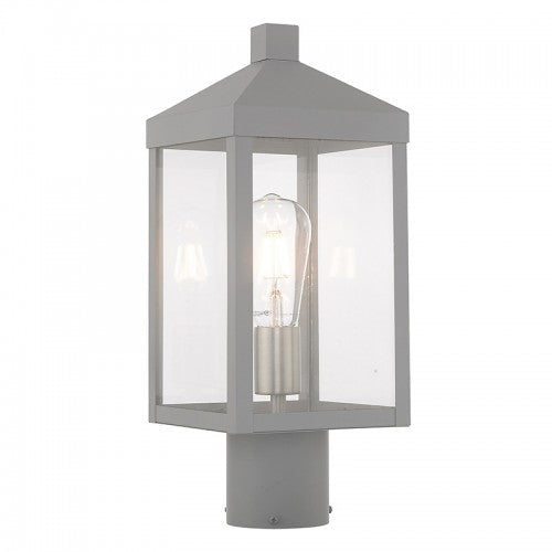 Antique Hardware 1 Light Nordic Gray Outdoor Post Top Lantern Post