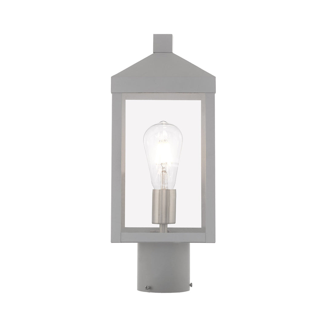 Antique Hardware 1 Light Nordic Gray Outdoor Post Top Lantern Post