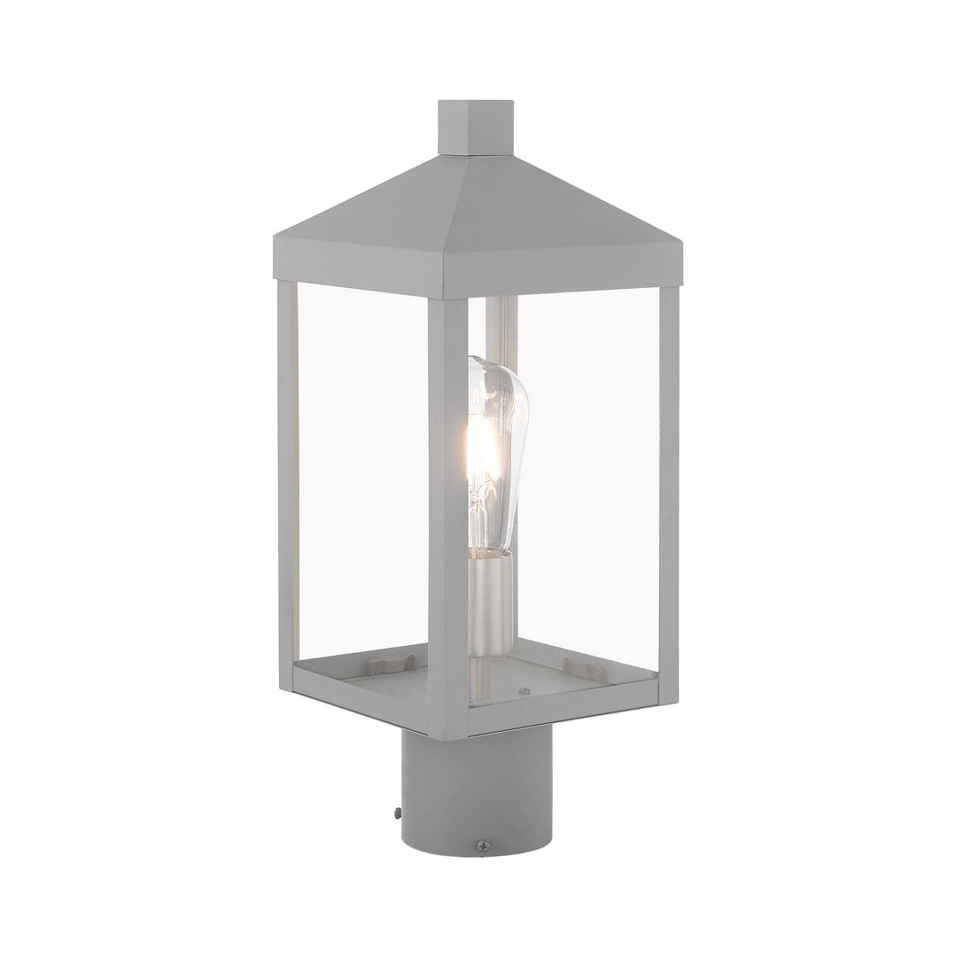Antique Hardware 1 Light Nordic Gray Outdoor Post Top Lantern Post