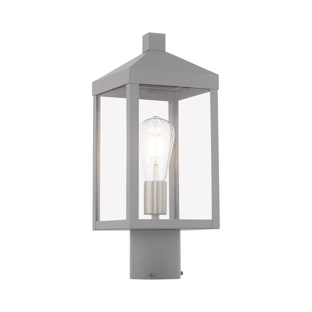 Antique Hardware 1 Light Nordic Gray Outdoor Post Top Lantern Post