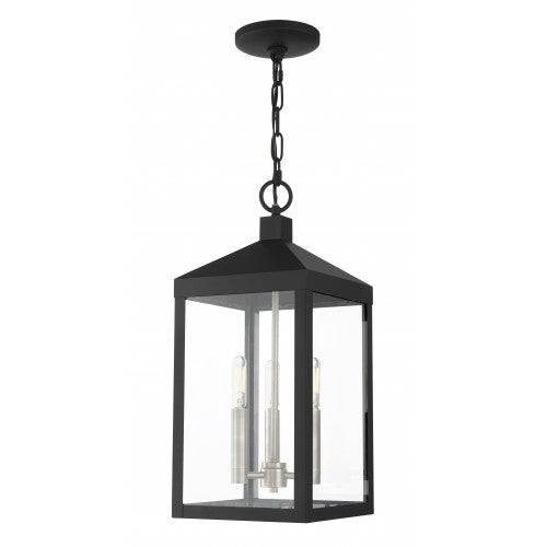 Antique Hardware 3 Light Black Outdoor Pendant Lantern Lantern