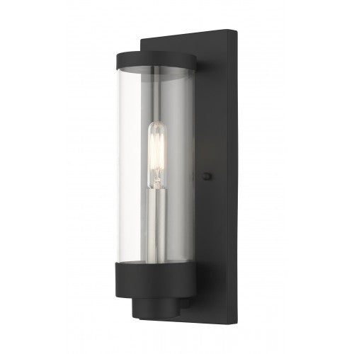 ##Antique Hardware## 1 Light Textured Black Outdoor ADA Wall Lantern