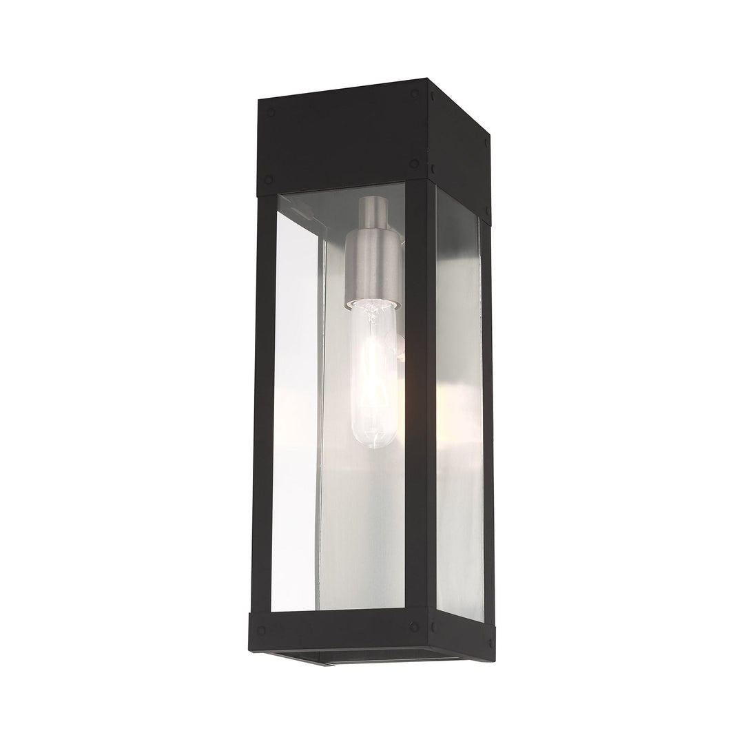 ##Antique Hardware## 1 Light Black Outdoor Wall Lantern