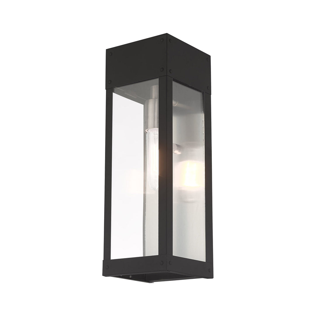 ##Antique Hardware## 1 Light Black Outdoor Wall Lantern
