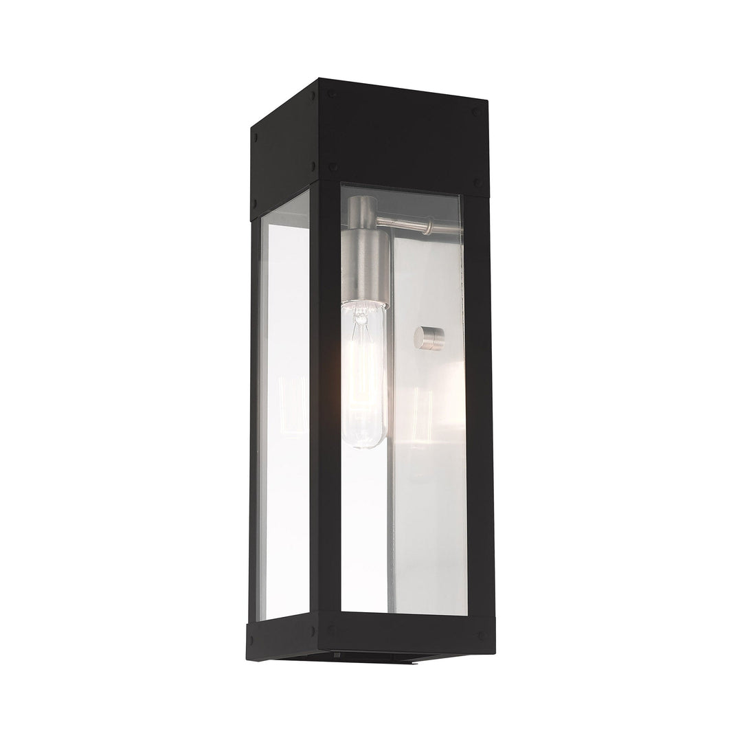 ##Antique Hardware## 1 Light Black Outdoor Wall Lantern