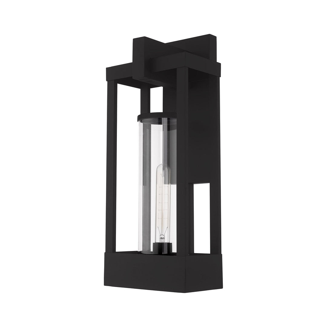 ##Antique Hardware## 1 Light Black Outdoor Wall Lantern