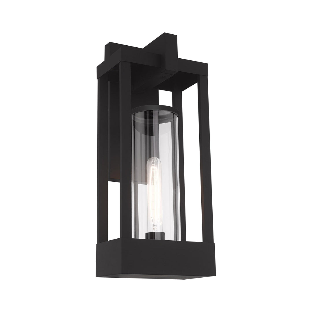 ##Antique Hardware## 1 Light Black Outdoor Wall Lantern