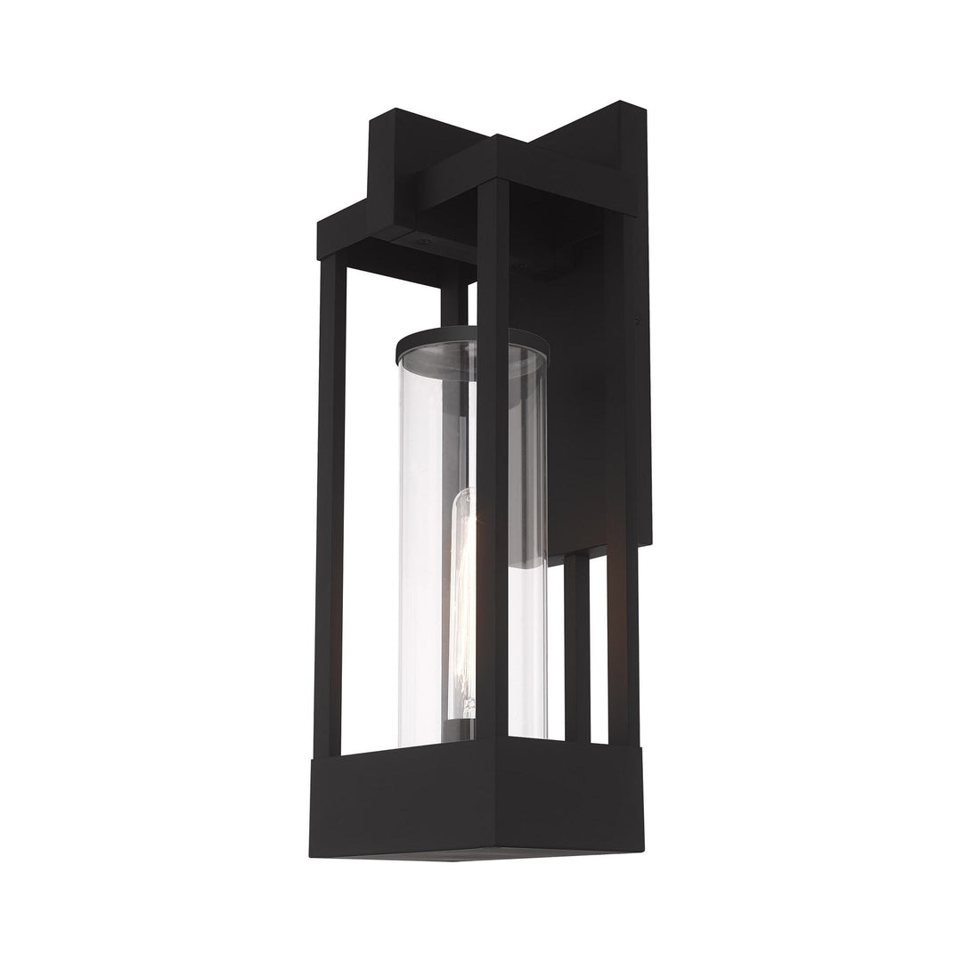 ##Antique Hardware## 1 Light Black Outdoor Wall Lantern