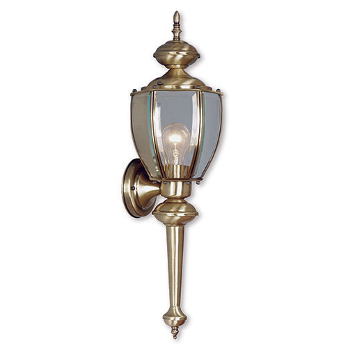 ##Antique Hardware## 1 Light Antique Brass Outdoor Wall Lantern