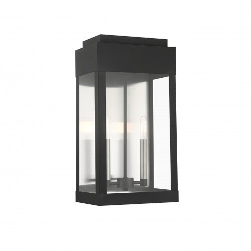 ##Antique Hardware## 2 Light Black Outdoor Wall Lantern
