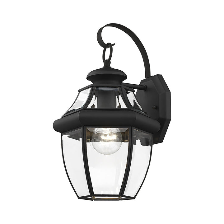 ##Antique Hardware## 1 Light Black Outdoor Wall Lantern