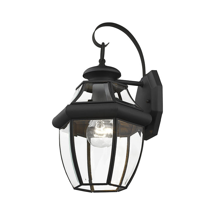 ##Antique Hardware## 1 Light Black Outdoor Wall Lantern