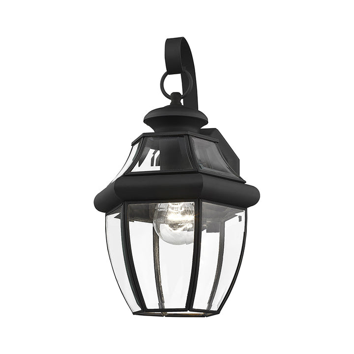 ##Antique Hardware## 1 Light Black Outdoor Wall Lantern