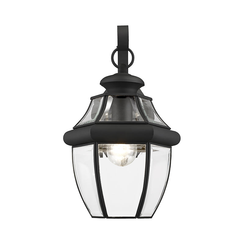##Antique Hardware## 1 Light Black Outdoor Wall Lantern