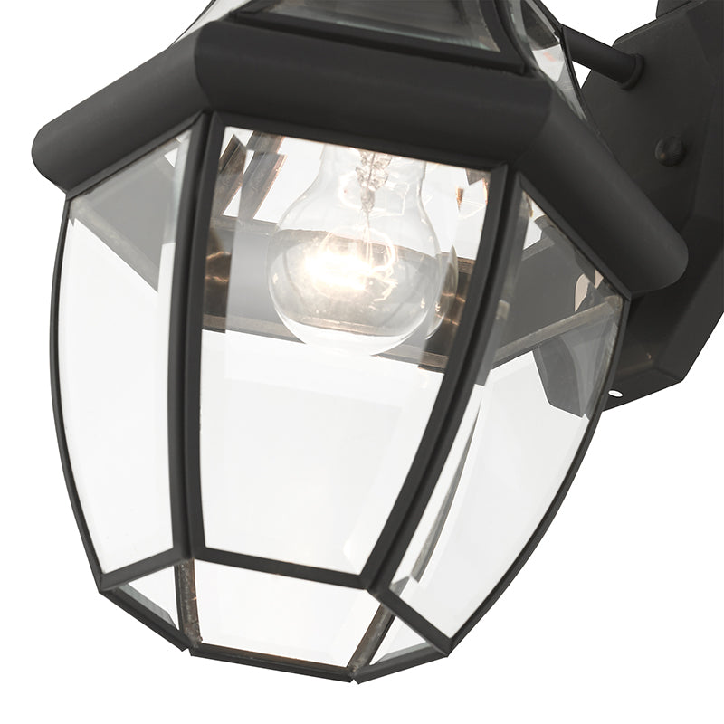 ##Antique Hardware## 1 Light Black Outdoor Wall Lantern