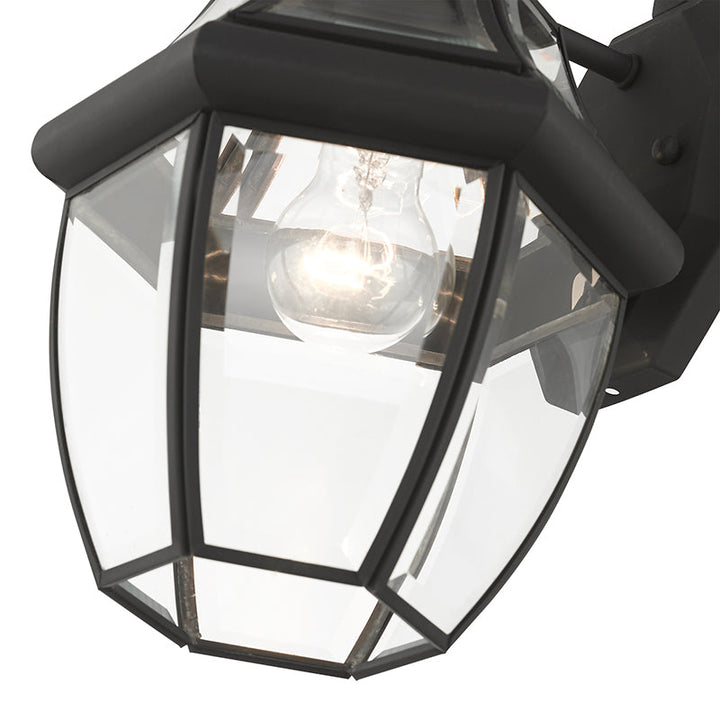 ##Antique Hardware## 1 Light Black Outdoor Wall Lantern
