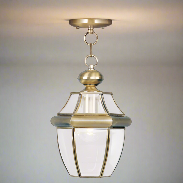 ##Antique Hardware## 1 Light Antique Brass Outdoor Lantern