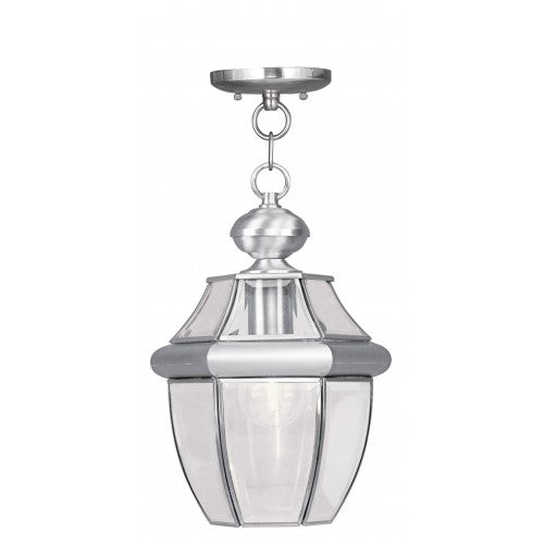 ##Antique Hardware## 1 Light Brushed Nickel Outdoor Lantern