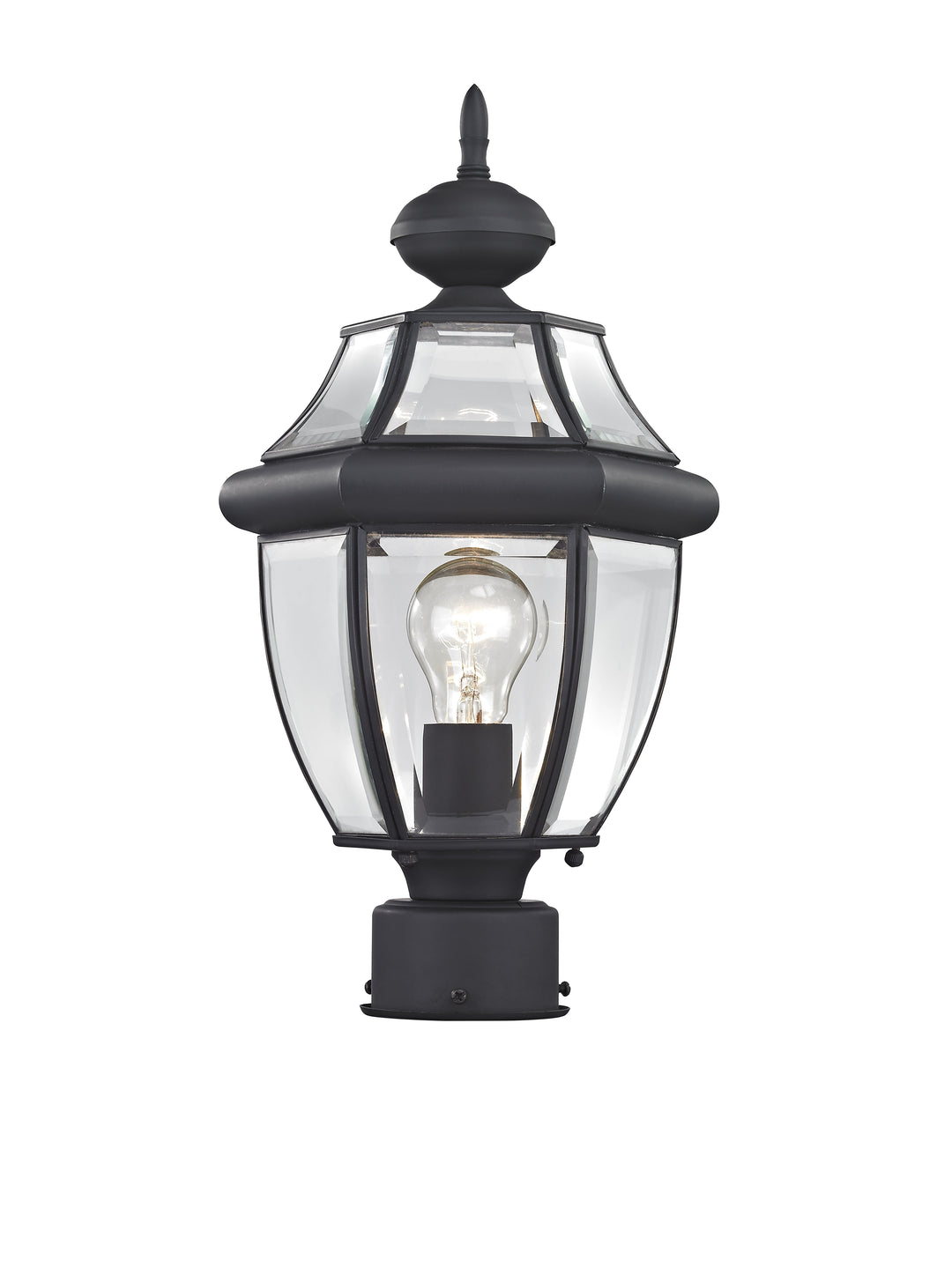 ##Antique Hardware## 1 Light Black Outdoor Post Top Lantern