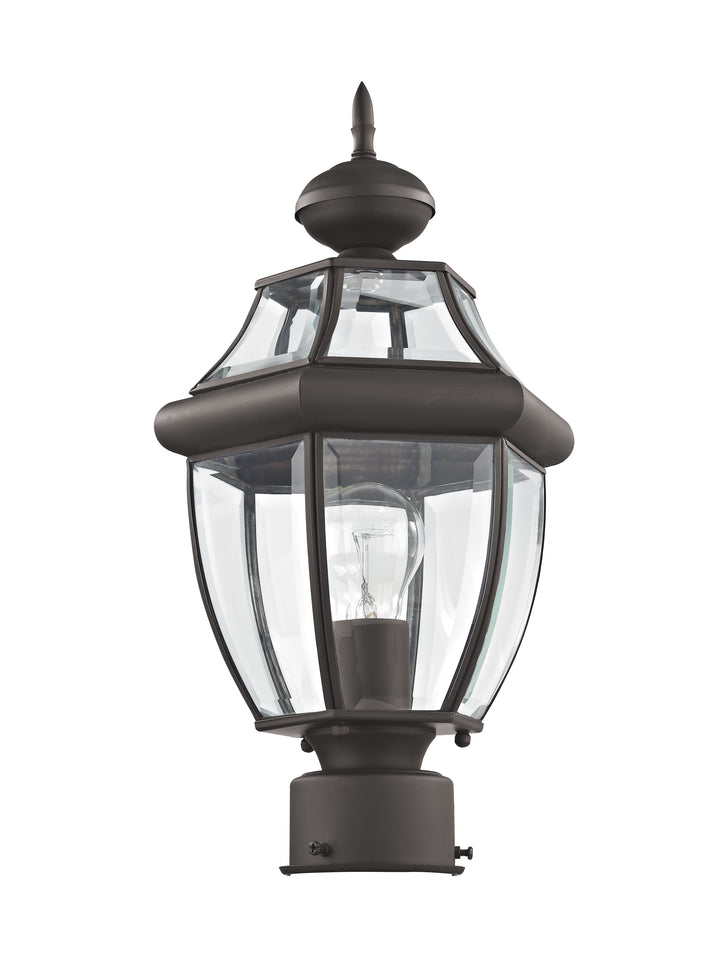 ##Antique Hardware## 1 Light Bronze Outdoor Post Top Lantern