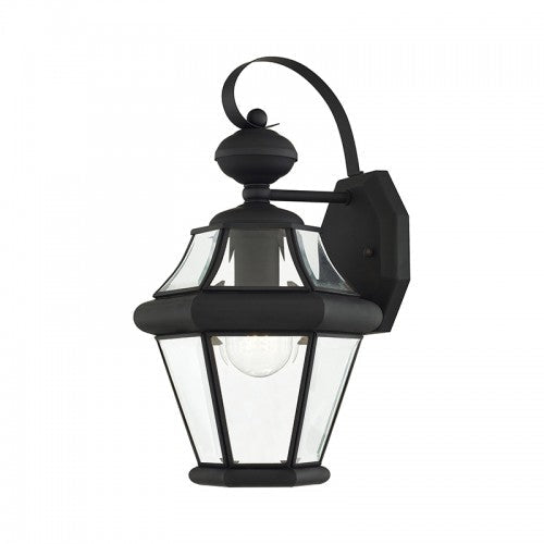 ##Antique Hardware## 1 Light Black Outdoor Wall Lantern