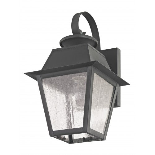 ##Antique Hardware## 1 Light Charcoal Outdoor Wall Lantern