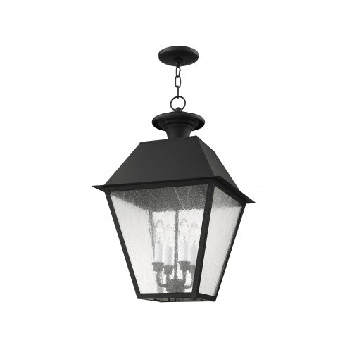 ##Antique Hardware## 4 Light Black Outdoor Lantern