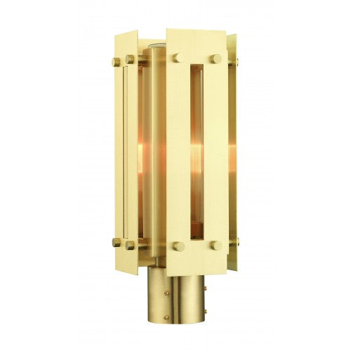 Antique Hardware 1 Light Satin Brass Outdoor Post Top Lantern Post