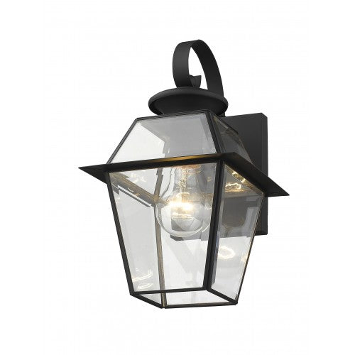 ##Antique Hardware## 1 Light Black Outdoor Wall Lantern