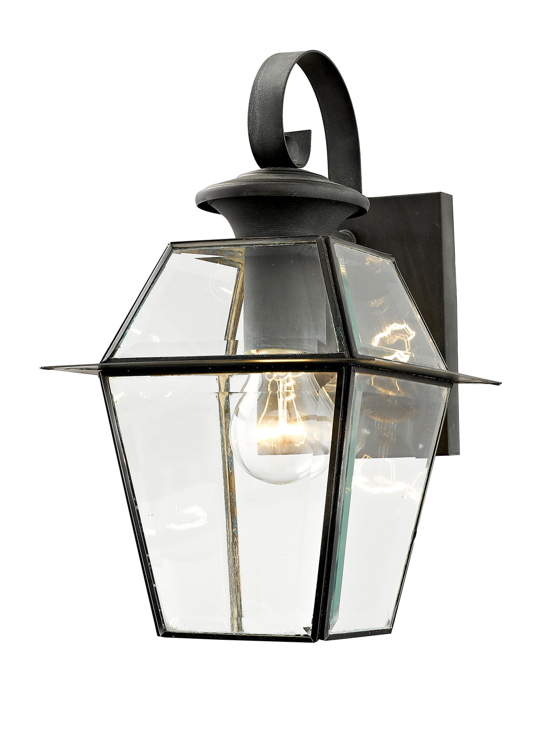 ##Antique Hardware## 1 Light Charcoal Outdoor Wall Lantern
