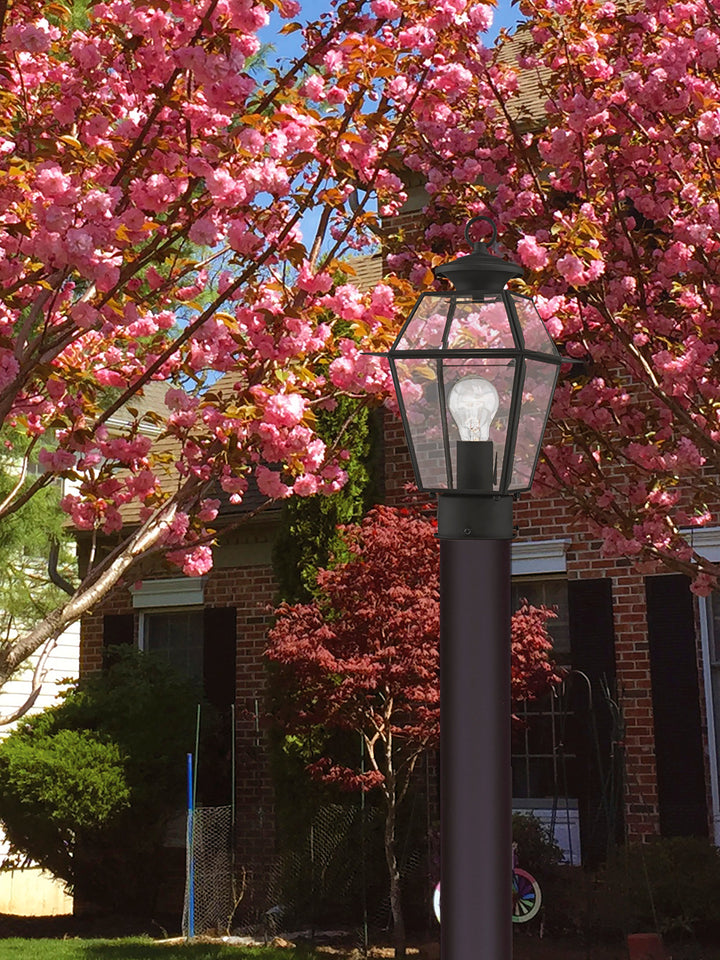 ##Antique Hardware## 1 Light Black Outdoor Post Top Lantern