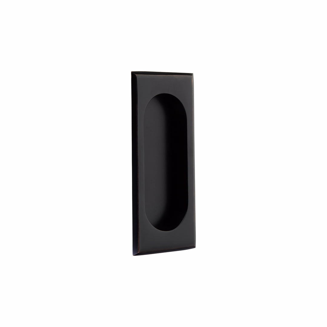 Antique Hardware 4 Inch Solid Brass Rectangular Flush Pull FLUSH-PULL-POCKET DOOR