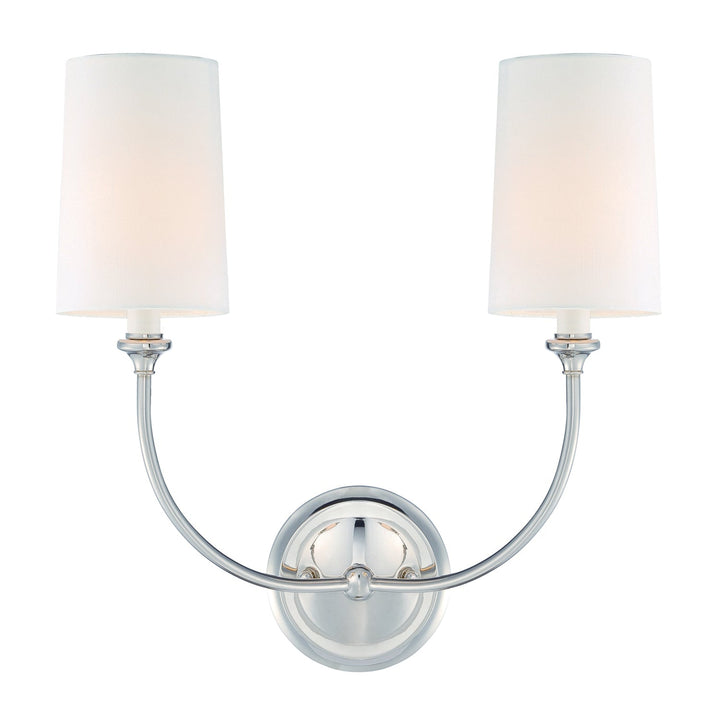 ##Antique Hardware## Libby Langdon Sylvan 2 Light Polished Nickel Sconce