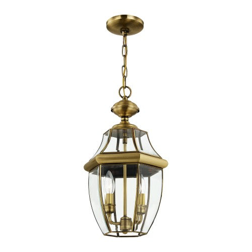 ##Antique Hardware## 2 Light Antique Brass Outdoor Lantern