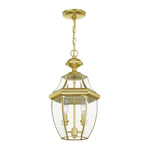 ##Antique Hardware## 2 Light Polished Brass Outdoor Lantern